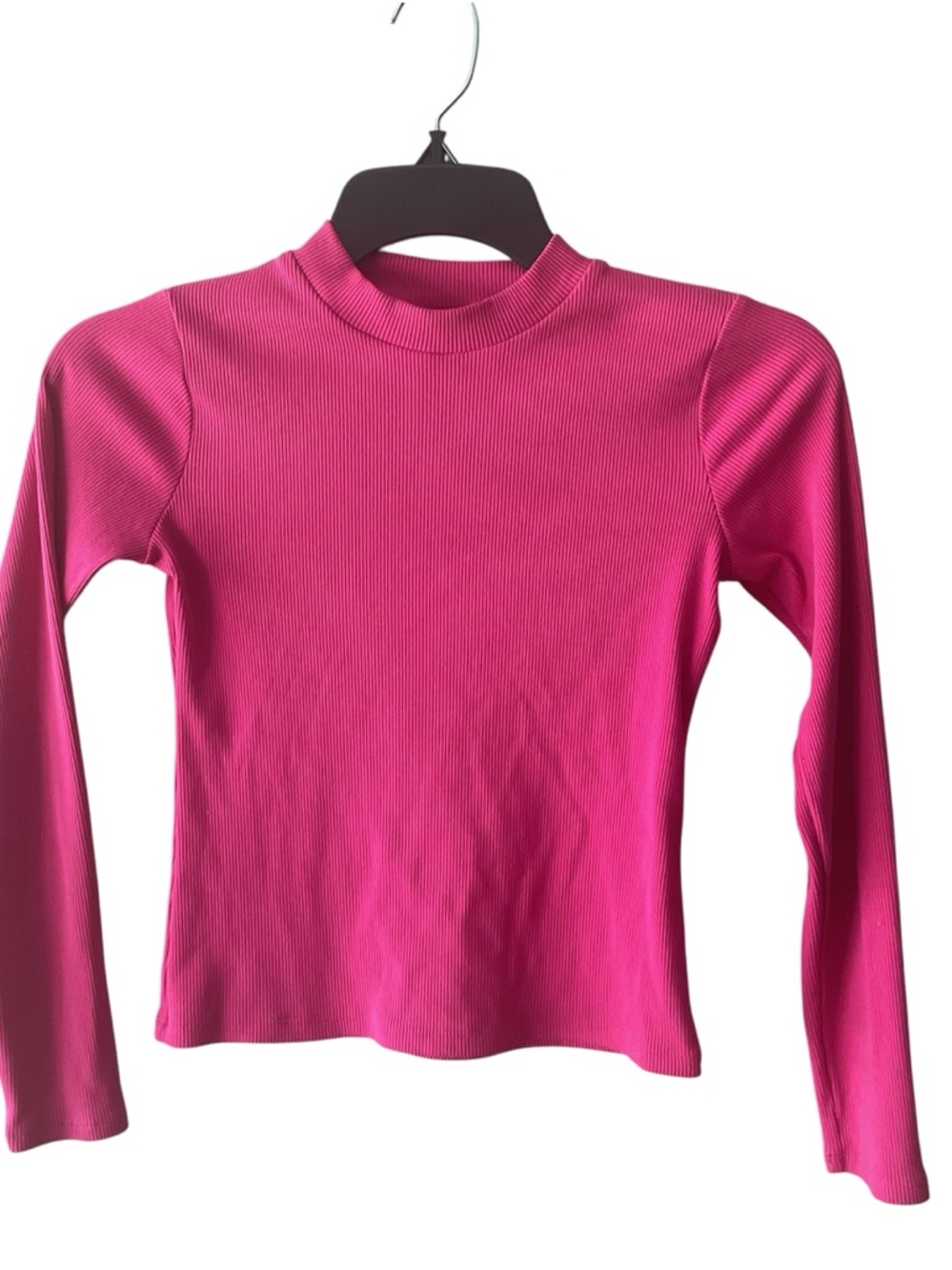 abercrombie kids Hot Pink Ribbed Long Sleeve Tee